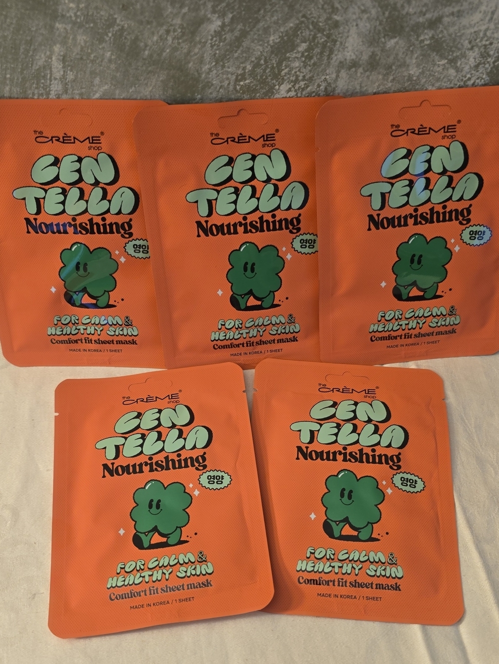 5 The Creme Shop Gen Tella Nourishing Sheet Masks, Calm & Healthy Skin